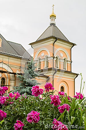 The Orthodox monastery of Vvedenskaya Optina Pustyn in the Kaluga region of Russia. Stock Photo